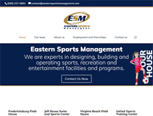 Tablet Screenshot of easternsportsmanagement.com